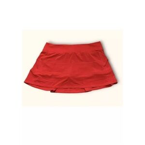 Lululemon Red Pace Rival Skirt
